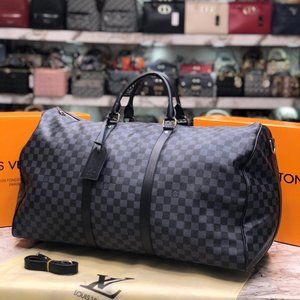 LV Travel Bag Luggage Leather Unisex NEW